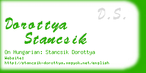 dorottya stancsik business card